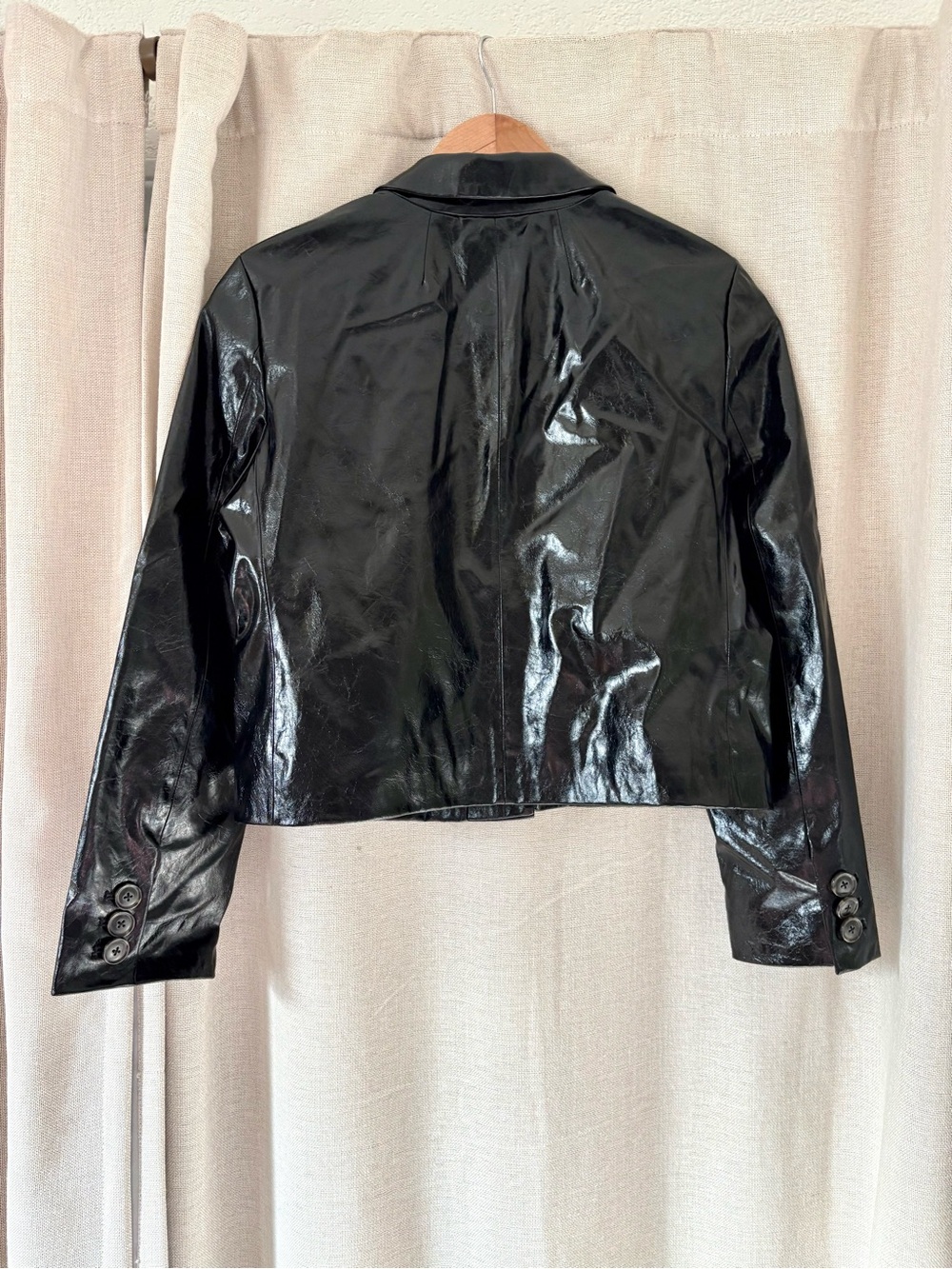 NWOT J Crew Faux Distressed Leather Shirt Jacket size 2 - Picture 5 of 8